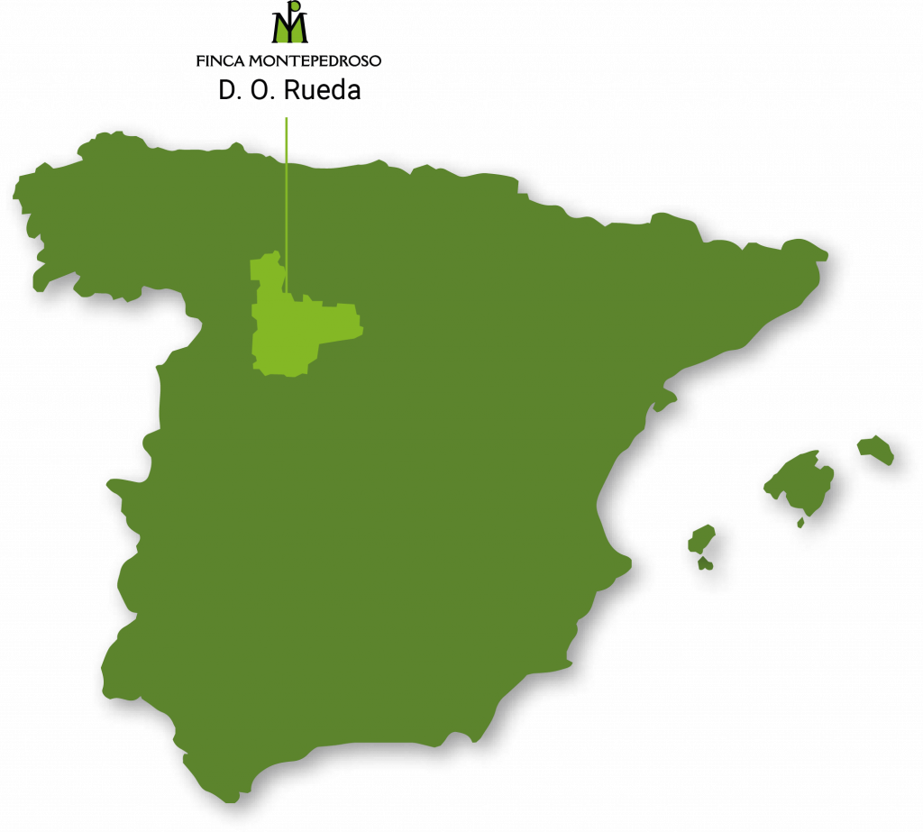 Mapa de España con la situacíon geográfica de la Finca Montepedroso